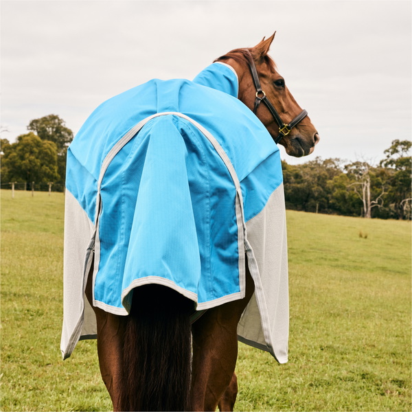 2025 Weatherbeeta Comfitec Dual Shield Detach-A-Neck 1027310 - Grey Blue